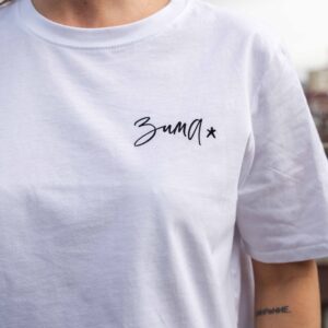 T-Shirt ZIMA White & Black Plush