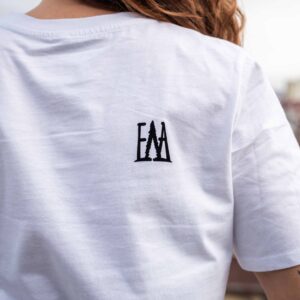 T-Shirt ZIMA White & Black Plush