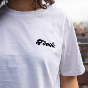 T-Shirt FOODIE White & Black Plush