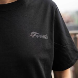 T-Shirt FOODIE Black & Black Glitter