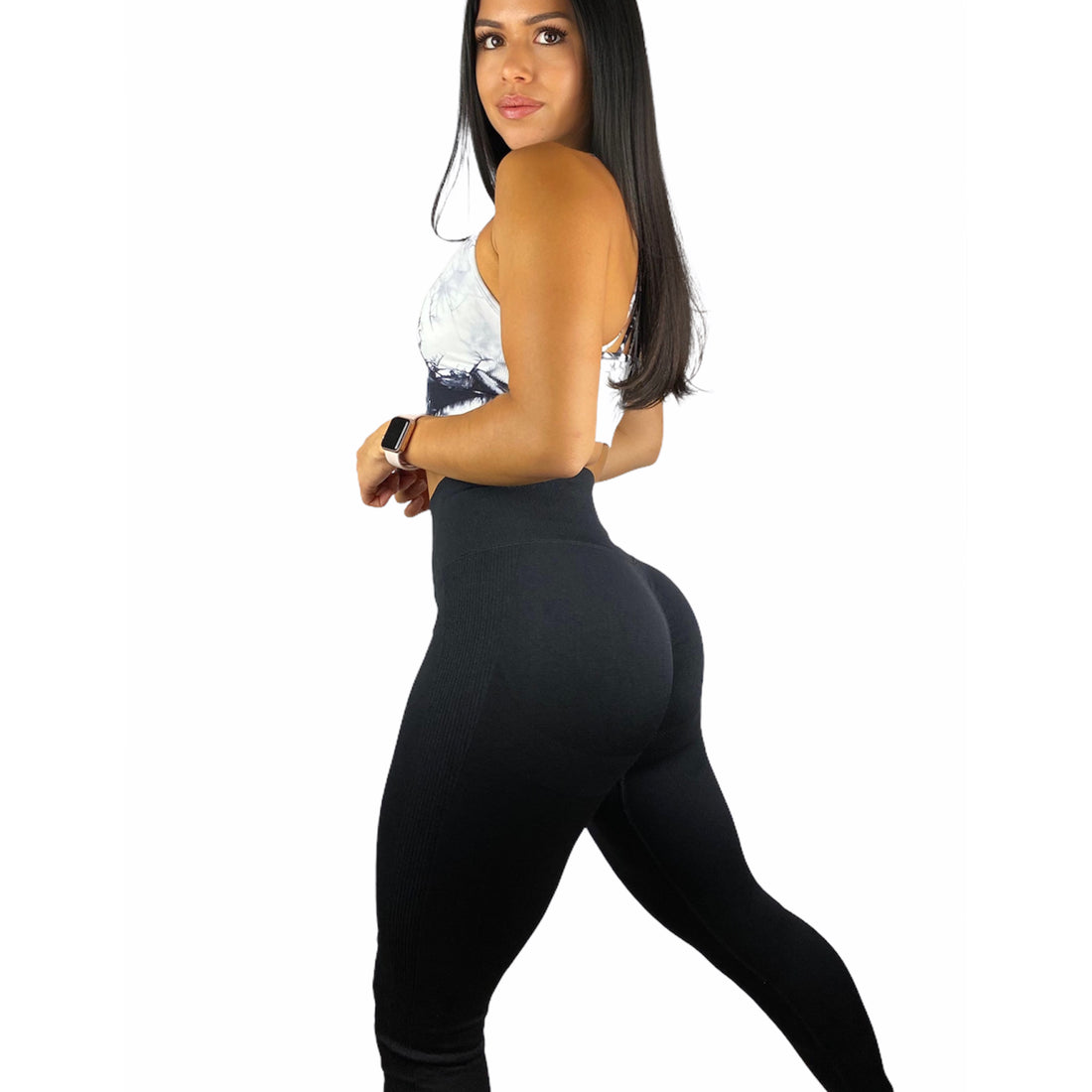 Women's High Waist Textured Yoga Pants Tummy Control Butt - Temu Canada